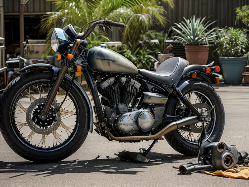 Mecánica y electricidad automotriz aplicada a la reparación de motos en un patio de taller