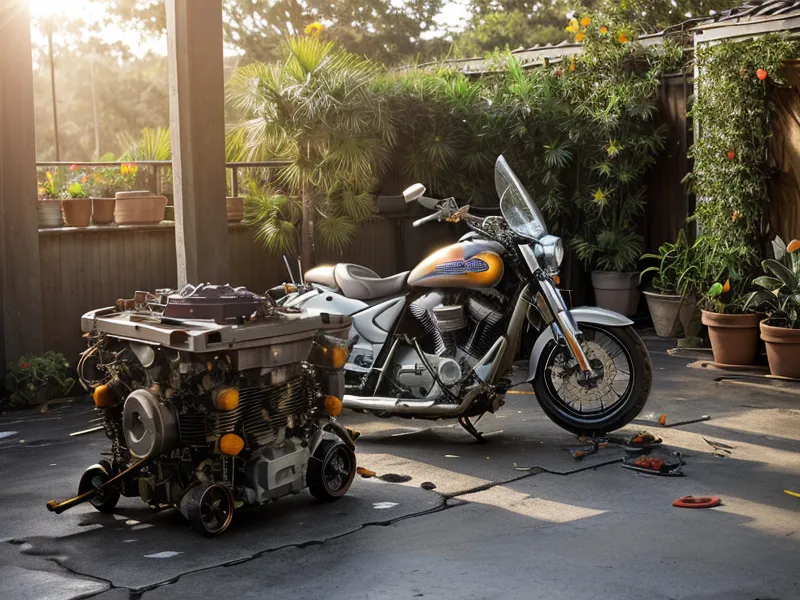 Bujía retirada de la culata de una moto antes de instalar el manómetro de compresión