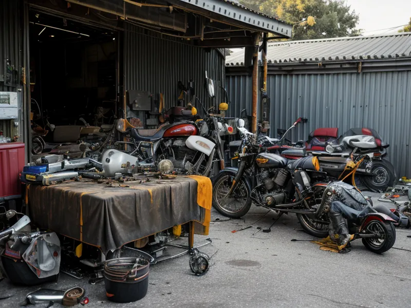 Computadora ECU de moto sobre una mesa de trabajo junto a herramientas, centro de los sensores y actuadores de la inyección electrónica