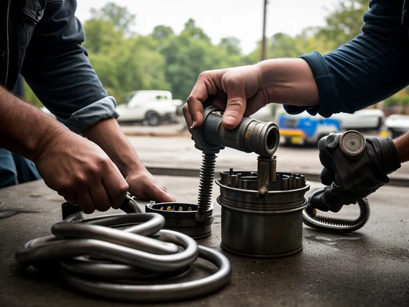 Instalación de anillos en un pistón de motor de motocicleta