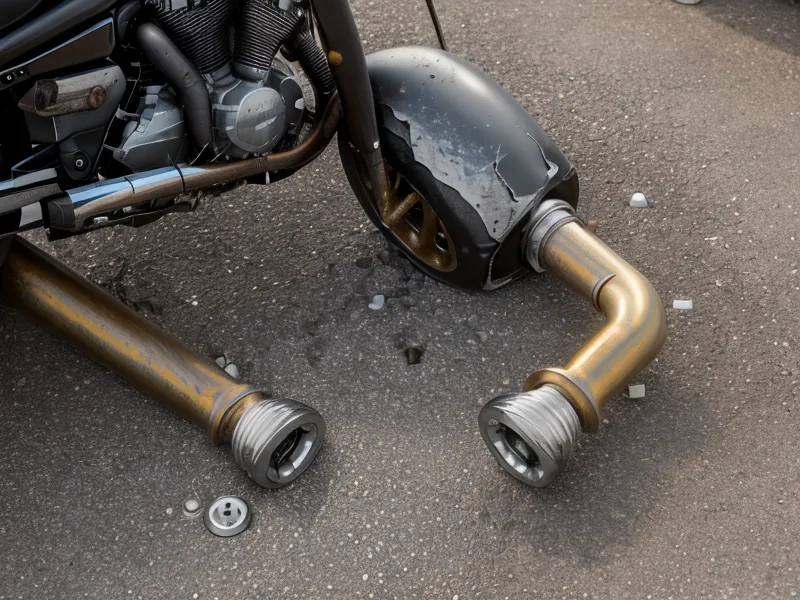 Tornillo de drenaje de aceite de moto dañado por usar herramienta incorrecta