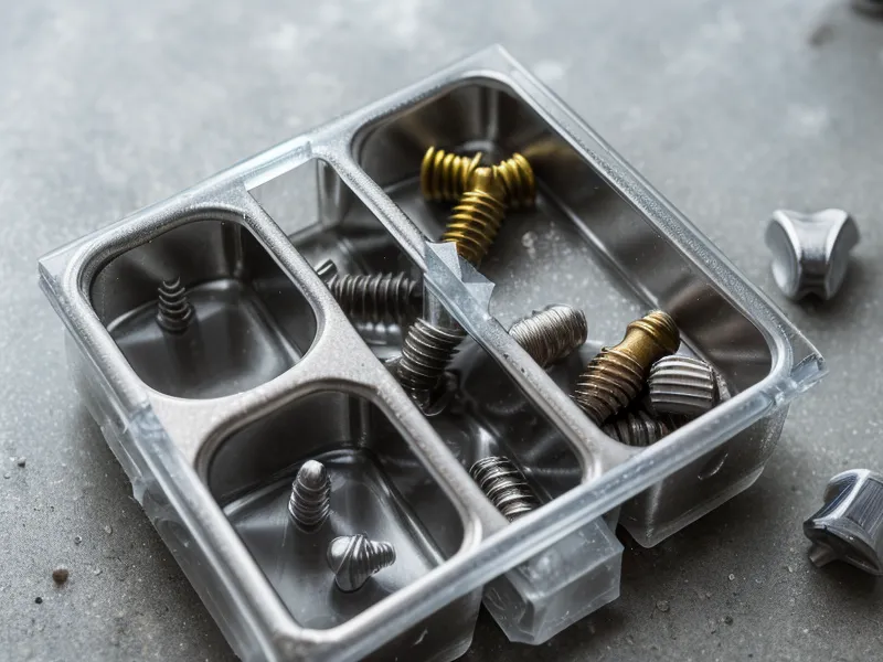 Tornillos de motocicleta organizados en una cubeta de hielo para no perderlos