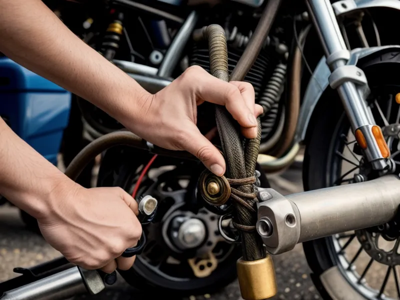 Ajuste del cable de embrague en el manillar de una motocicleta